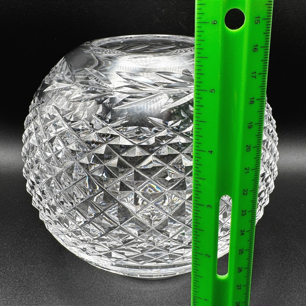 Vintage Waterford Lismore Rose Bowl Cut Crystal Centerpiece Gothic Mark Ireland - Picture 6 of 13